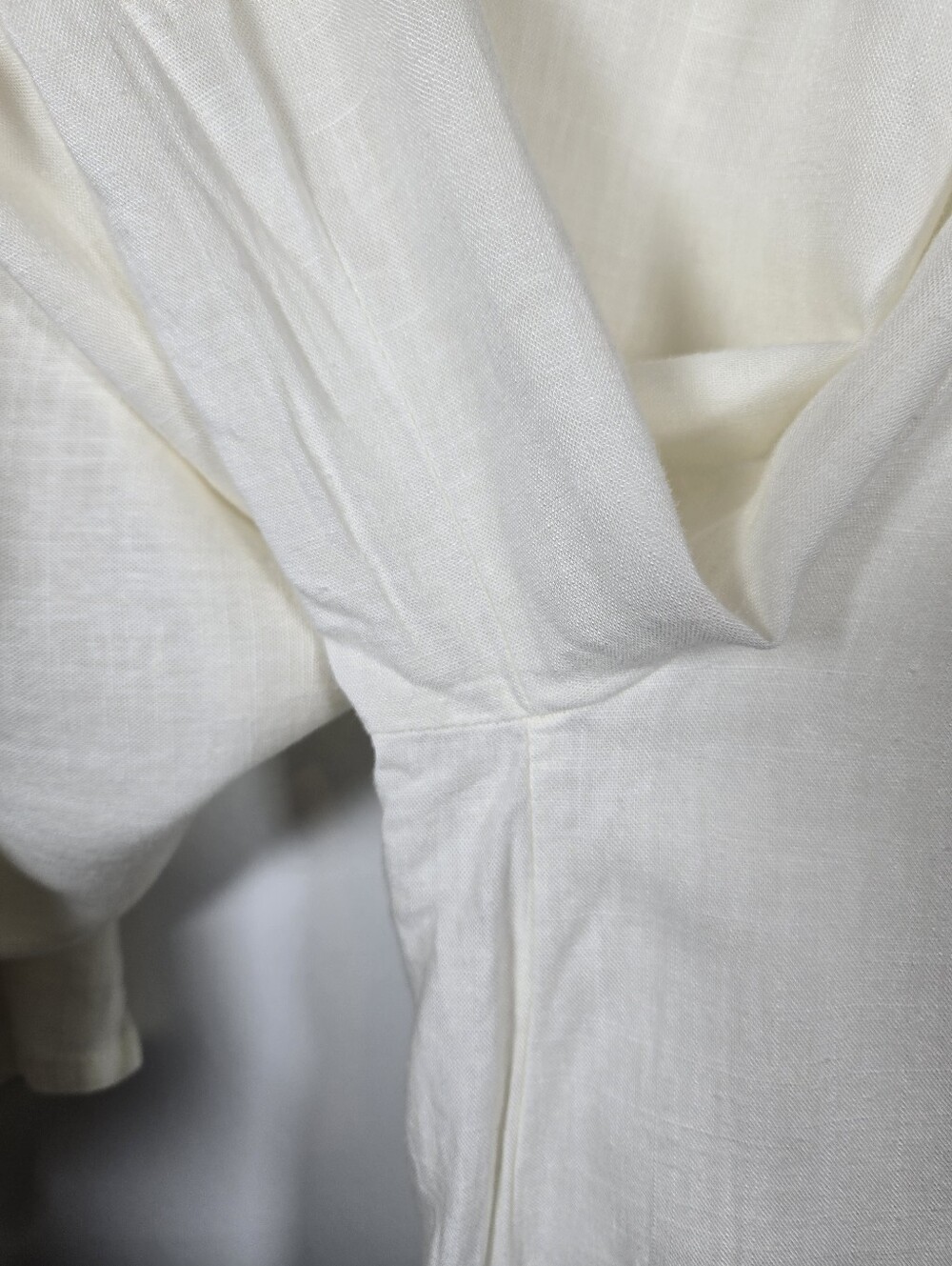 Hunter & Brown Off White Linen Blend Lightweight Wide Leg Pants Size Large - Picture 10 of 13